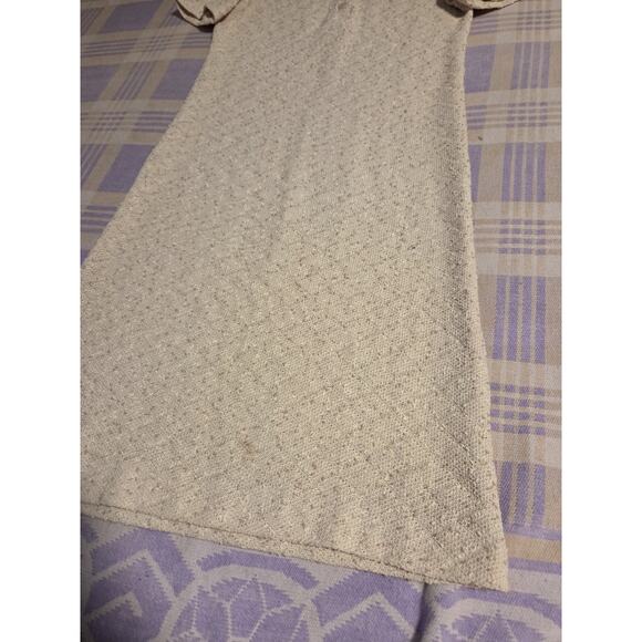 Vintage 70's Leslie Fay LF Petite Tan Short Sleeve Dress 12 Button 60s 80s - Picture 11 of 13